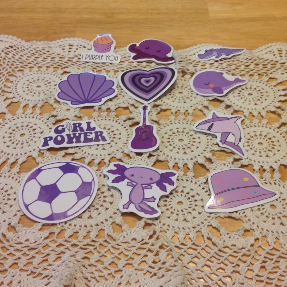 Purple Lovers scrapbook, crafts stickers